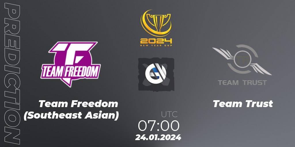 Team Freedom (Southeast Asian) - Team Trust: Maç tahminleri. 24.01.2024 at 07:02, Dota 2, New Year Cup 2024