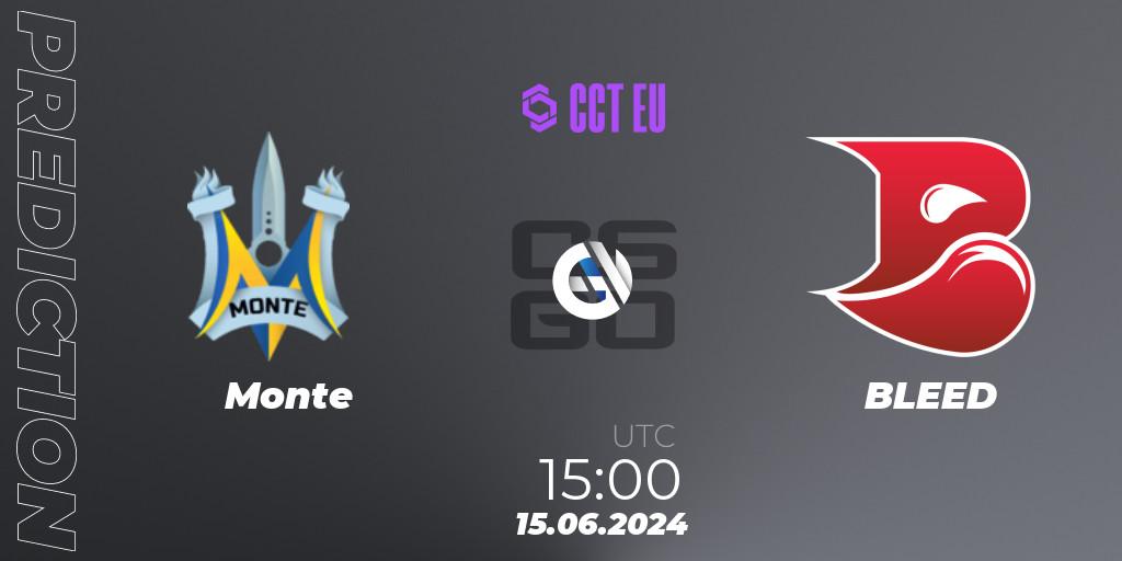 Monte - BLEED: Maç tahminleri. 15.06.2024 at 15:00, Counter-Strike (CS2), CCT Season 2 Europe Series 5