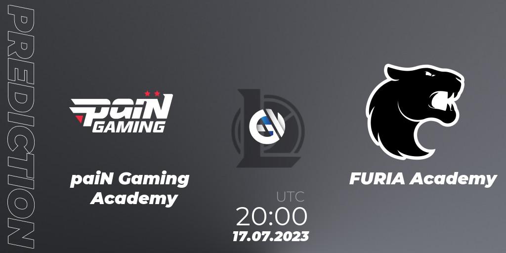 paiN Gaming Academy - FURIA Academy: Maç tahminleri. 17.07.2023 at 20:00, LoL, CBLOL Academy Split 2 2023 - Group Stage