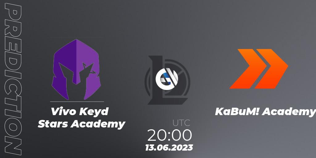 Vivo Keyd Stars Academy - KaBuM! Academy: Maç tahminleri. 13.06.23, LoL, CBLOL Academy Split 2 2023 - Group Stage