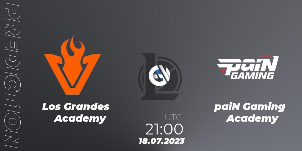 Los Grandes Academy - paiN Gaming Academy: Maç tahminleri. 18.07.2023 at 21:00, LoL, CBLOL Academy Split 2 2023 - Group Stage