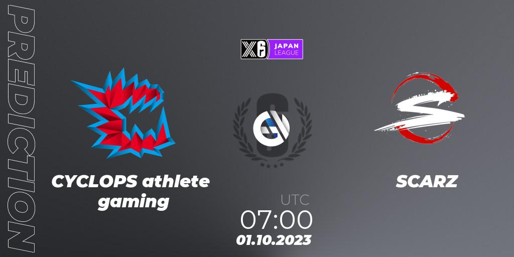 CYCLOPS athlete gaming - SCARZ: Maç tahminleri. 01.10.23, Rainbow Six, Japan League 2023 - Stage 2