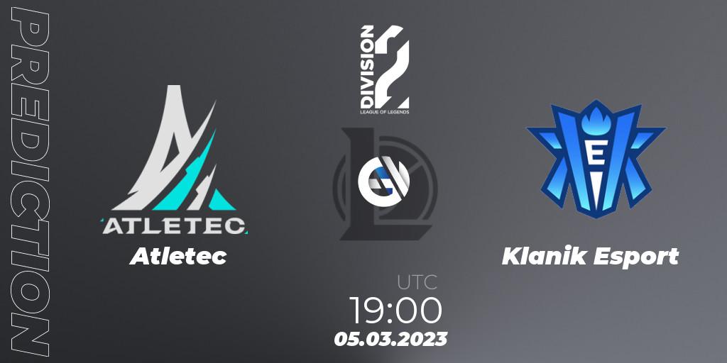 Atletec - Klanik Esport: Maç tahminleri. 05.03.2023 at 19:00, LoL, LFL Division 2 Spring 2023 - Group Stage