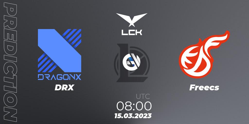 DRX - Freecs: Maç tahminleri. 15.03.23, LoL, LCK Spring 2023 - Group Stage