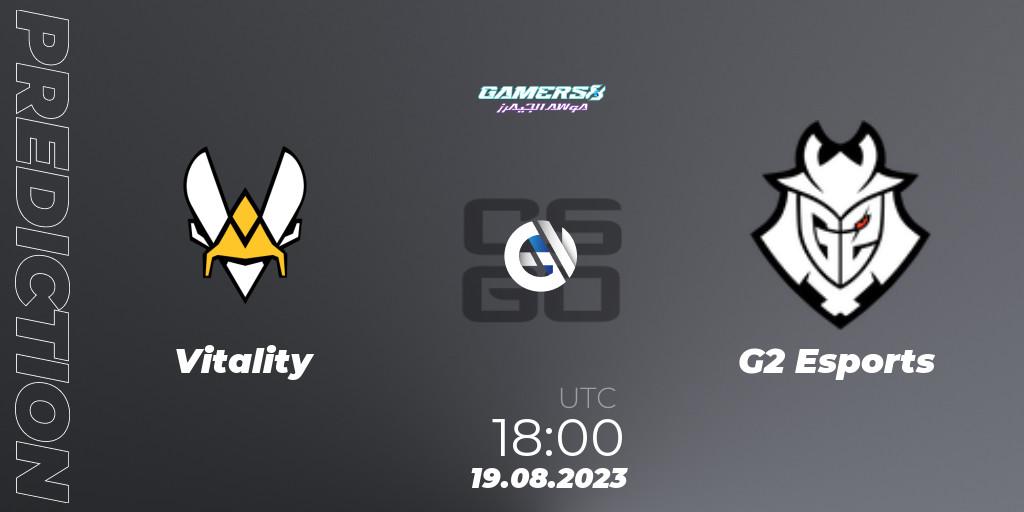 Vitality - G2 Esports: Maç tahminleri. 19.08.2023 at 18:10, Counter-Strike (CS2), Gamers8 2023