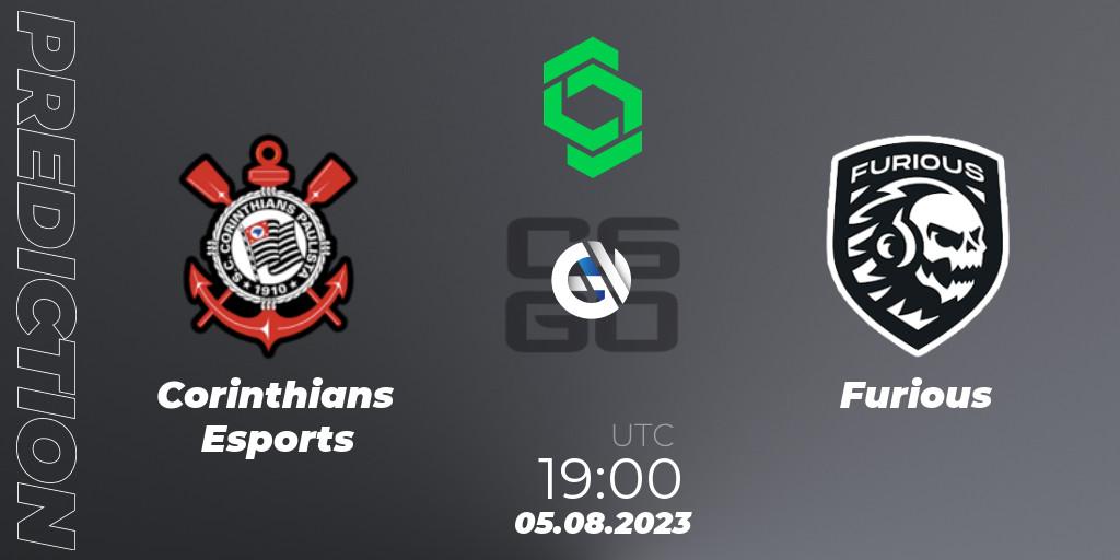 Corinthians Esports - Furious: Maç tahminleri. 05.08.2023 at 19:15, Counter-Strike (CS2), CCT South America Series #9