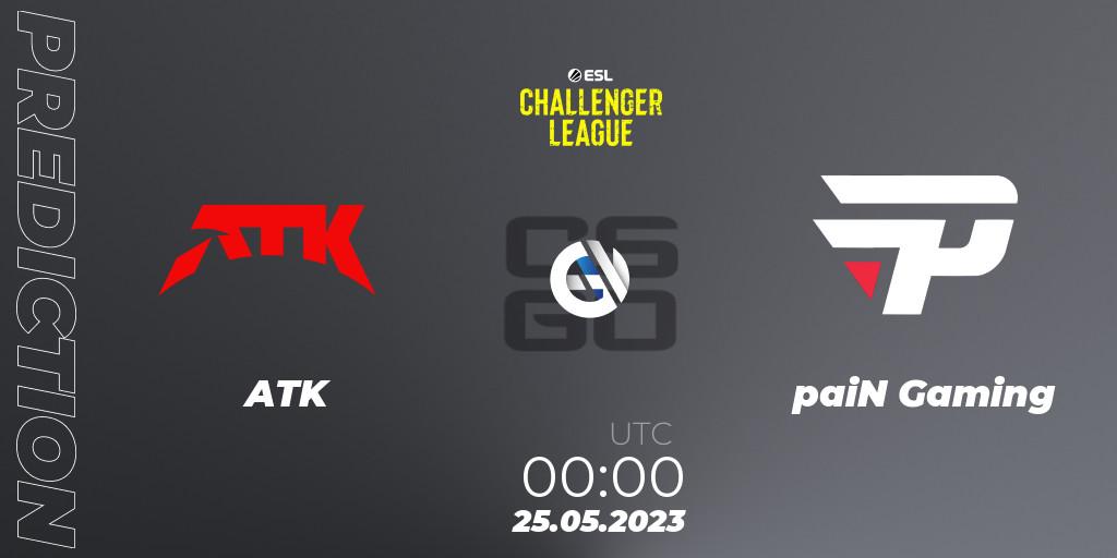 ATK - paiN Gaming: Maç tahminleri. 25.05.23, CS2 (CS:GO), ESL Challenger League Season 45: North America