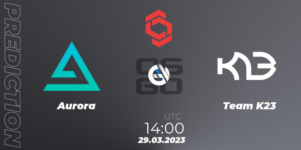 Aurora - Team K23: Maç tahminleri. 29.03.2023 at 14:45, Counter-Strike (CS2), CCT Central Europe Series #5