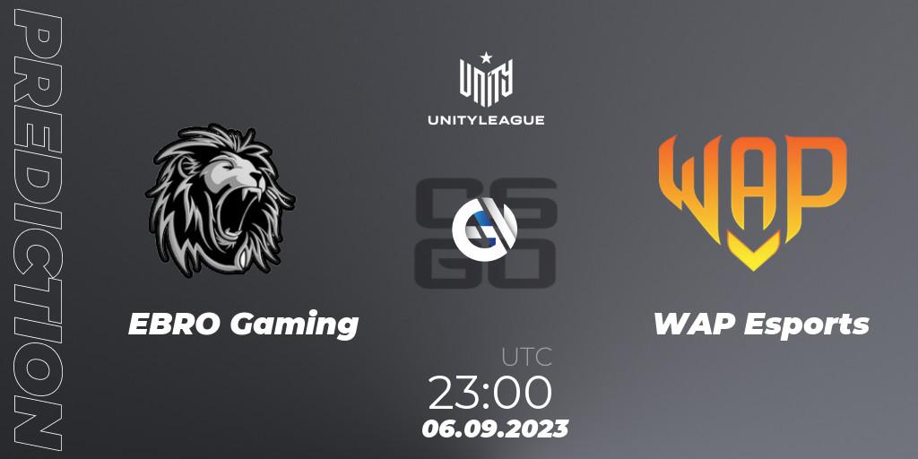 EBRO Gaming - WAP Esports: Maç tahminleri. 06.09.2023 at 23:00, Counter-Strike (CS2), LVP Unity League Argentina 2023