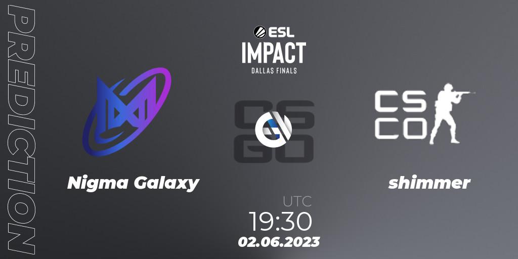 Nigma Galaxy - shimmer: Maç tahminleri. 02.06.23, CS2 (CS:GO), ESL Impact League Season 3