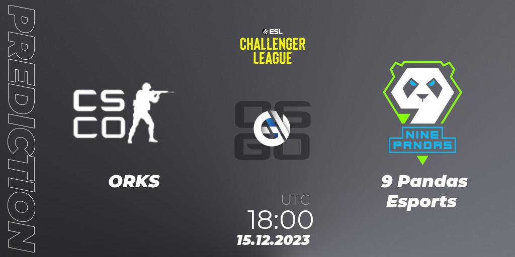 ORKS - 9 Pandas Esports: Maç tahminleri. 15.12.2023 at 18:00, Counter-Strike (CS2), ESL Challenger League Season 46 Relegation: Europe
