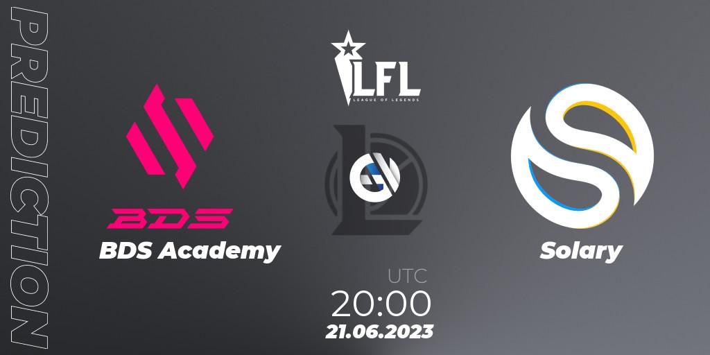 BDS Academy - Solary: Maç tahminleri. 21.06.2023 at 20:00, LoL, LFL Summer 2023 - Group Stage