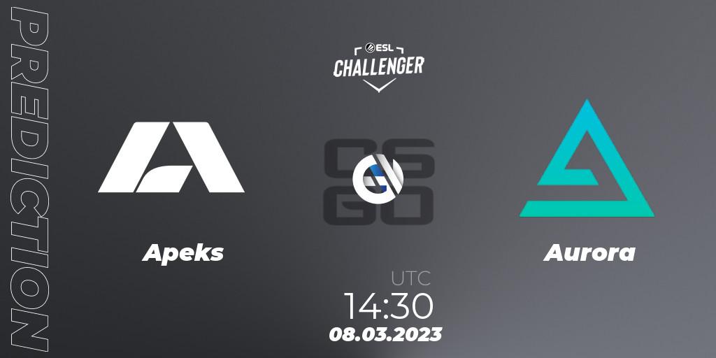 Apeks - Aurora: Maç tahminleri. 08.03.2023 at 14:30, Counter-Strike (CS2), ESL Challenger Melbourne 2023 Europe Closed Qualifier