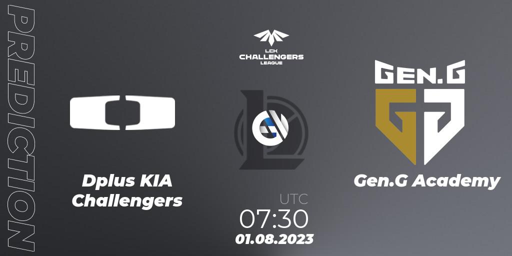 Dplus KIA Challengers - Gen.G Academy: Maç tahminleri. 01.08.23, LoL, LCK Challengers League 2023 Summer - Group Stage