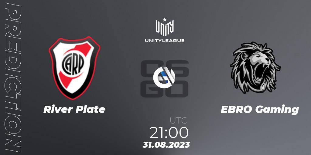 River Plate - EBRO Gaming: Maç tahminleri. 31.08.2023 at 21:00, Counter-Strike (CS2), LVP Unity League Argentina 2023