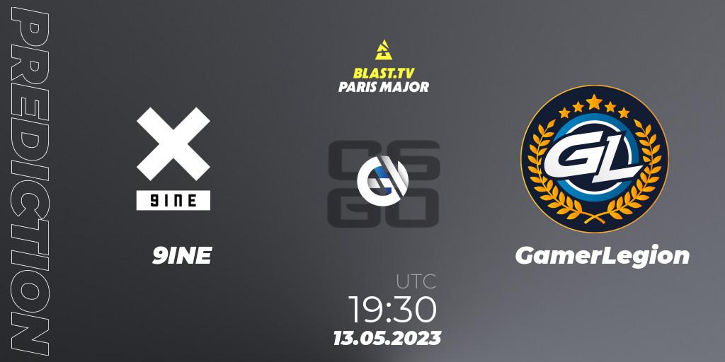 9INE - GamerLegion: Maç tahminleri. 13.05.2023 at 18:20, Counter-Strike (CS2), BLAST Paris Major 2023