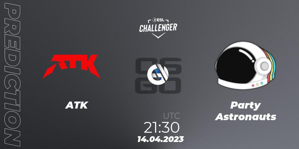 ATK - Party Astronauts: Maç tahminleri. 14.04.2023 at 21:30, Counter-Strike (CS2), ESL Challenger Katowice 2023: North American Qualifier