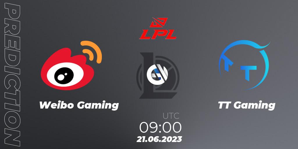 Weibo Gaming - TT Gaming: Maç tahminleri. 21.06.23, LoL, LPL Summer 2023 Regular Season