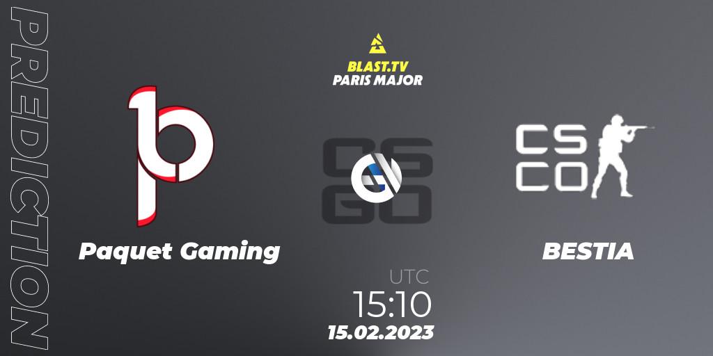 Paquetá Gaming - BESTIA: Maç tahminleri. 15.02.2023 at 15:20, Counter-Strike (CS2), BLAST.tv Paris Major 2023 South America RMR Open Qualifier