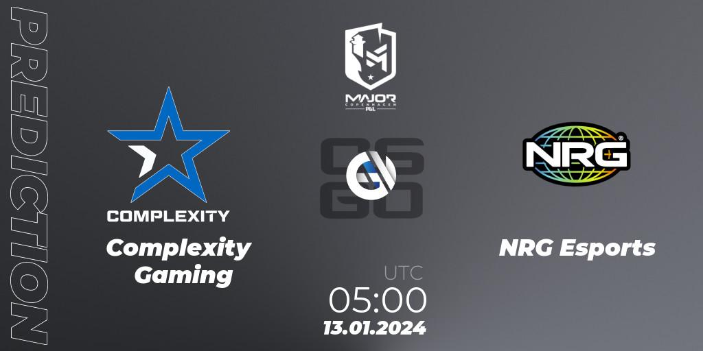 Complexity Gaming - NRG Esports: Maç tahminleri. 13.01.2024 at 05:10, Counter-Strike (CS2), PGL CS2 Major Copenhagen 2024 North America RMR Closed Qualifier