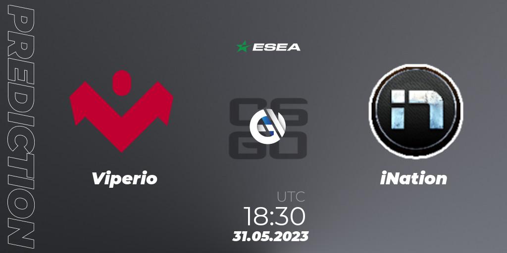 Viperio - iNation: Maç tahminleri. 31.05.2023 at 18:30, Counter-Strike (CS2), ESEA Advanced Season 45 Europe