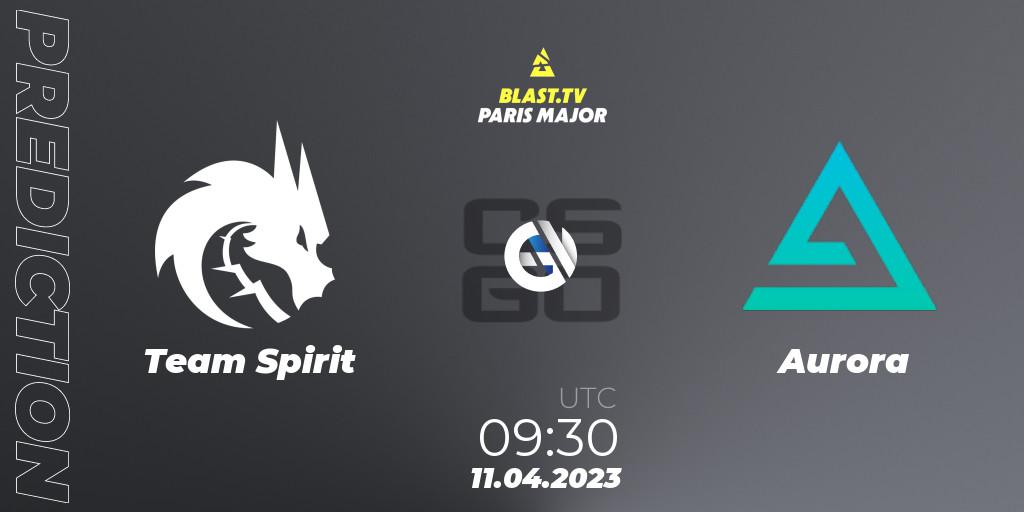 Team Spirit - Aurora: Maç tahminleri. 11.04.23, CS2 (CS:GO), BLAST.tv Paris Major 2023 Europe RMR B