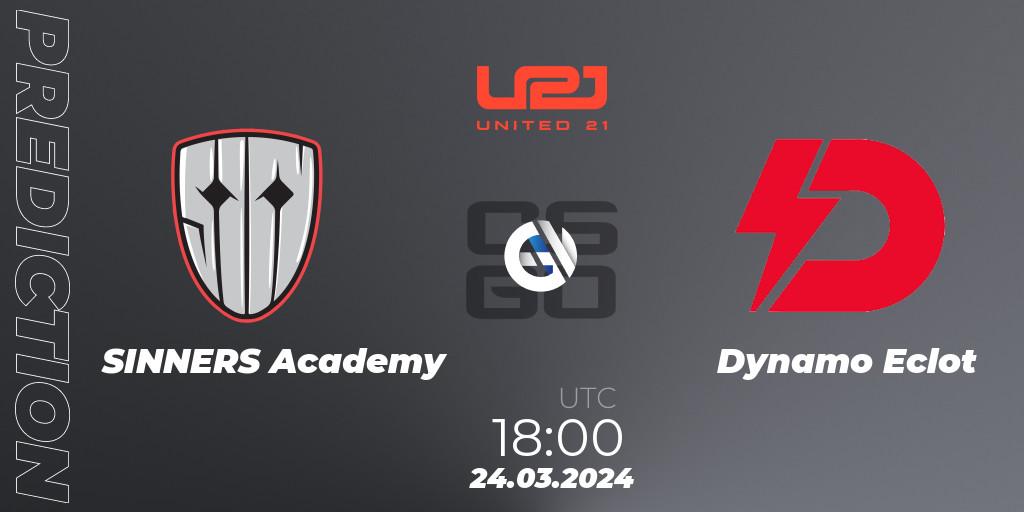 SINNERS Academy - Dynamo Eclot: Maç tahminleri. 24.03.24, CS2 (CS:GO), United21 Season 12: Division 2