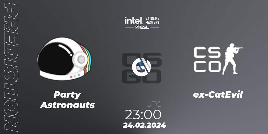 Party Astronauts - ex-CatEvil: Maç tahminleri. 24.02.2024 at 23:00, Counter-Strike (CS2), Intel Extreme Masters Dallas 2024: North American Open Qualifier #2