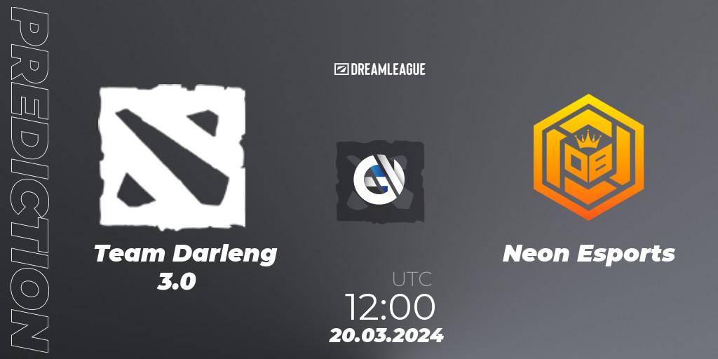 Team Darleng 3.0 - Neon Esports: Maç tahminleri. 20.03.24, Dota 2, DreamLeague Season 23: Southeast Asia Closed Qualifier