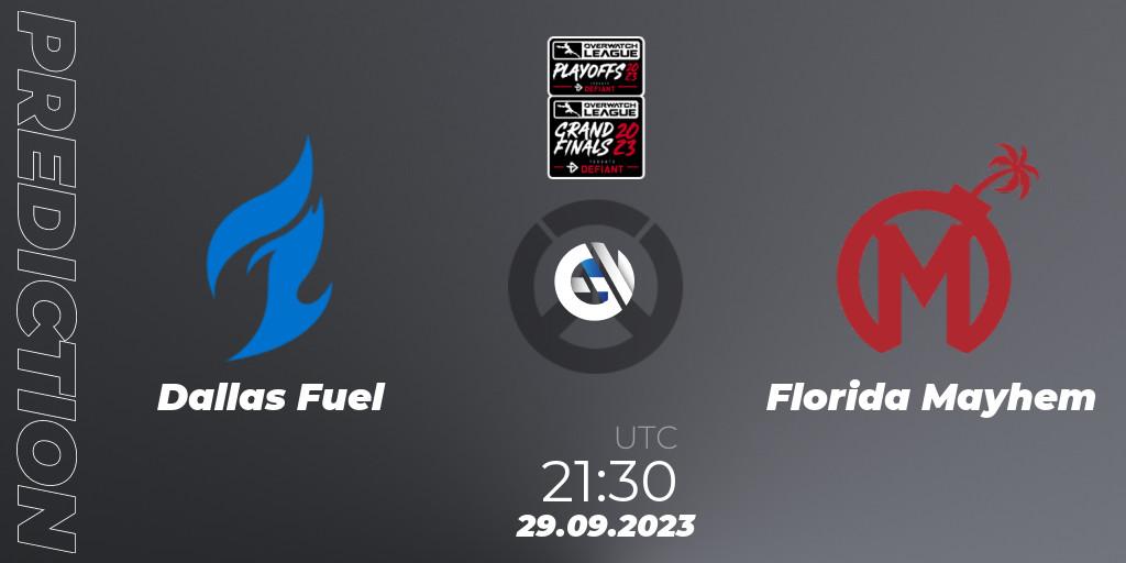 Dallas Fuel - Florida Mayhem: Maç tahminleri. 29.09.23, Overwatch, Overwatch League 2023 - Playoffs