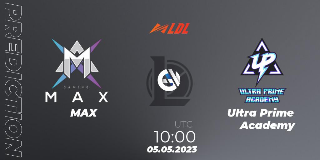 MAX - Ultra Prime Academy: Maç tahminleri. 05.05.2023 at 11:00, LoL, LDL 2023 - Regular Season - Stage 2
