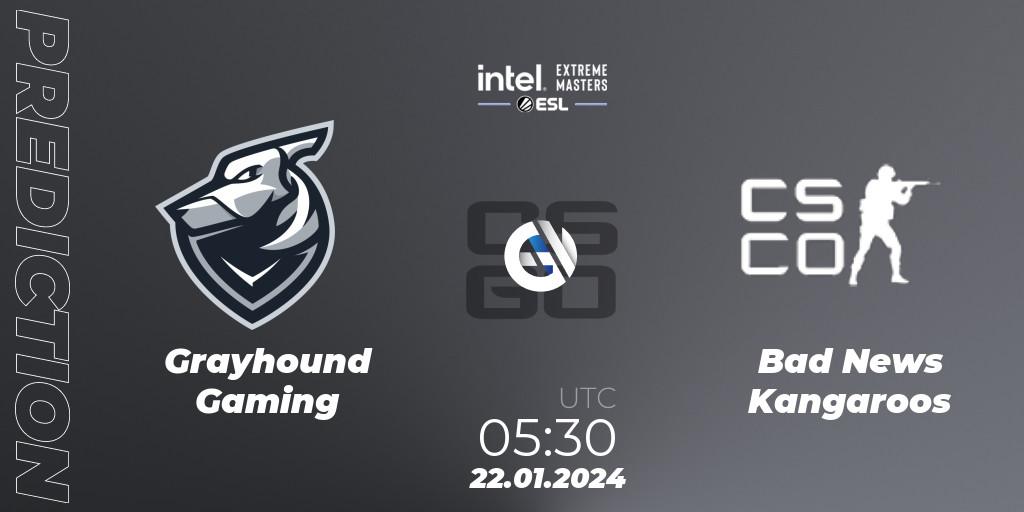 Grayhound Gaming - Bad News KangaroosN: Maç tahminleri. 22.01.2024 at 05:30, Counter-Strike (CS2), Intel Extreme Masters China 2024: Oceanic Closed Qualifier