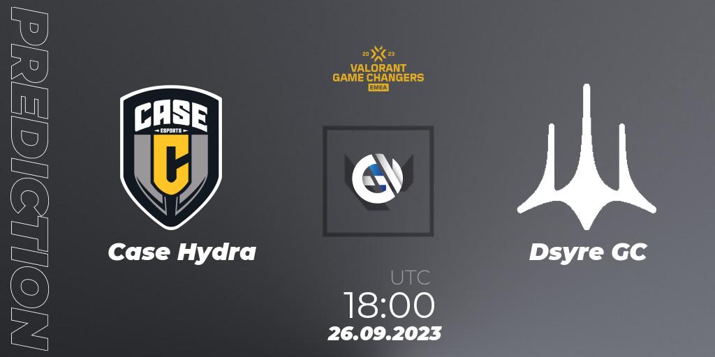 Case Hydra - Dsyre GC: Maç tahminleri. 26.09.2023 at 18:00, VALORANT, VCT 2023: Game Changers EMEA Stage 3 - Group Stage