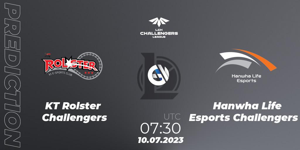 KT Rolster Challengers - Hanwha Life Esports Challengers: Maç tahminleri. 10.07.2023 at 08:20, LoL, LCK Challengers League 2023 Summer - Group Stage