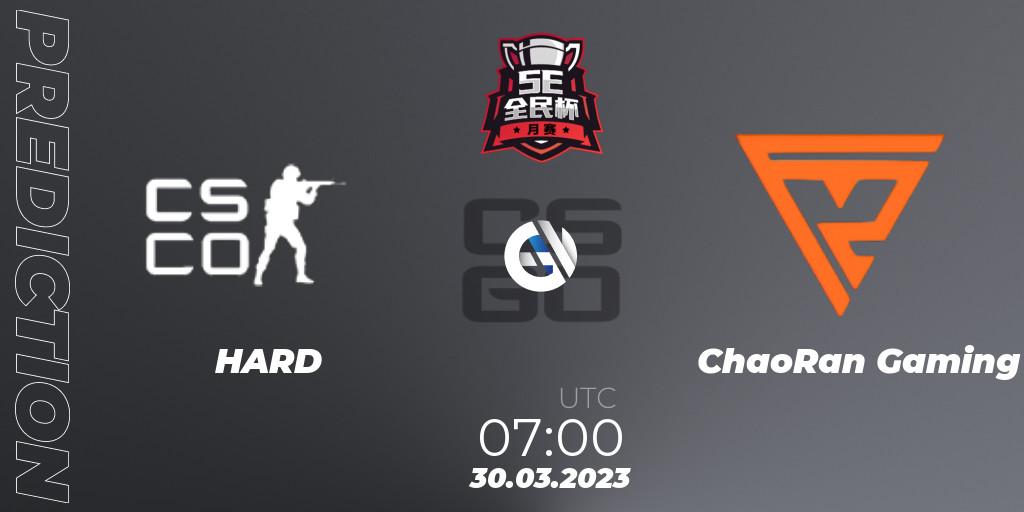 HARD - ChaoRan Gaming: Maç tahminleri. 30.03.23, CS2 (CS:GO), 5E Open Cup: February 2023