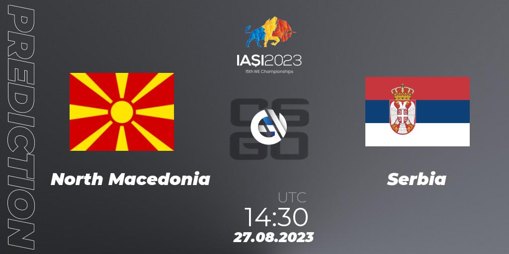 North Macedonia - Serbia: Maç tahminleri. 27.08.2023 at 19:30, Counter-Strike (CS2), IESF World Esports Championship 2023