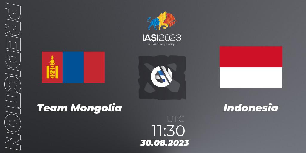 Team Mongolia - Indonesia: Maç tahminleri. 30.08.2023 at 11:28, Dota 2, IESF World Championship 2023