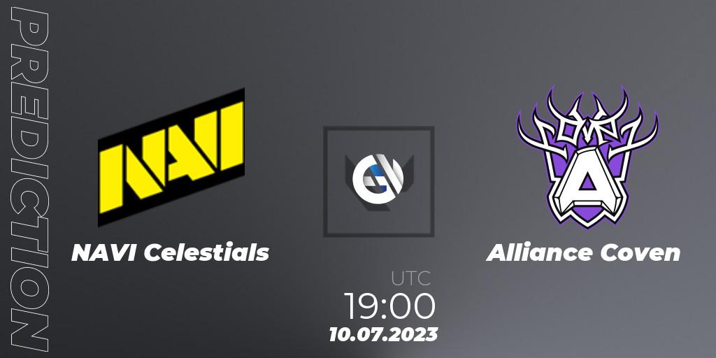 NAVI Celestials - Alliance Coven: Maç tahminleri. 10.07.2023 at 19:10, VALORANT, VCT 2023: Game Changers EMEA Series 2 - Group Stage