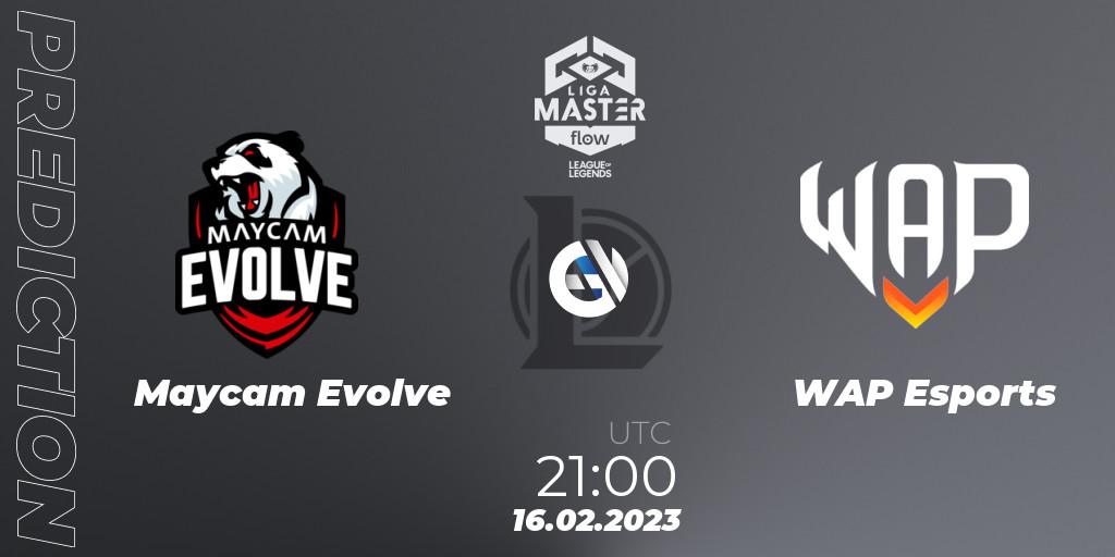 Maycam Evolve - WAP Esports: Maç tahminleri. 16.02.2023 at 21:00, LoL, Liga Master Opening 2023 - Group Stage