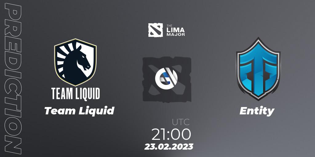 Team Liquid - Entity: Maç tahminleri. 23.02.23, Dota 2, The Lima Major 2023