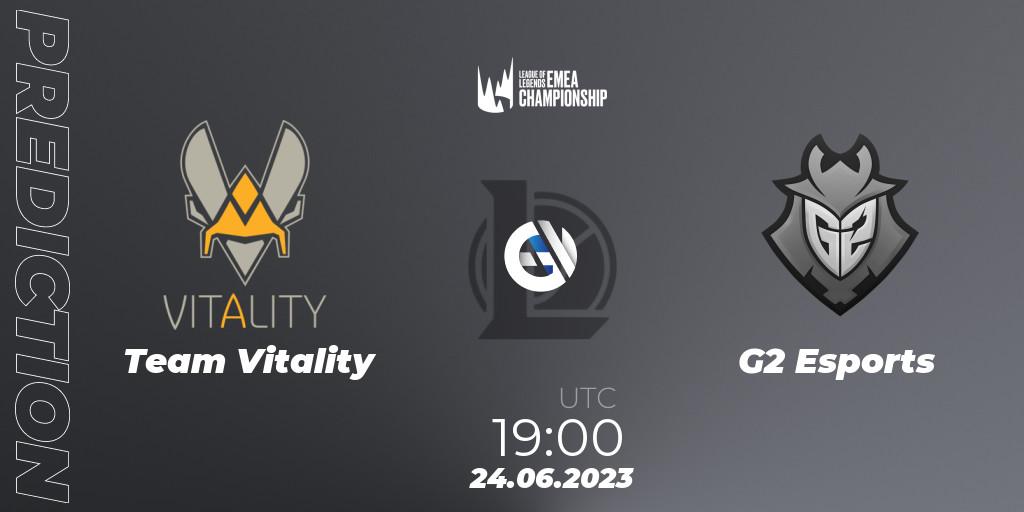 Team Vitality - G2 Esports: Maç tahminleri. 24.06.2023 at 19:00, LoL, LEC Summer 2023 - Regular Season