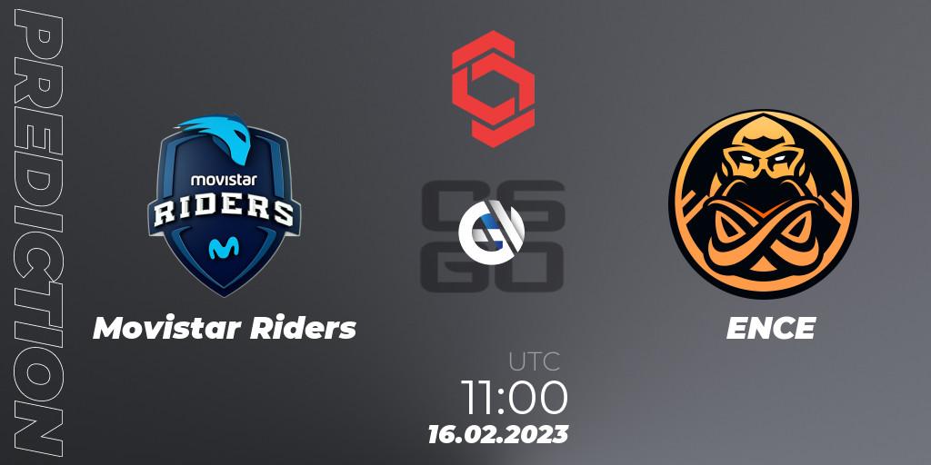Movistar Riders - ENCE: Maç tahminleri. 16.02.2023 at 20:35, Counter-Strike (CS2), CCT Central Europe Series Finals #1