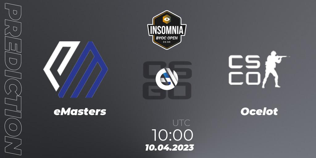 eMasters - Ocelot Sports: Maç tahminleri. 10.04.2023 at 10:00, Counter-Strike (CS2), Insomnia 70