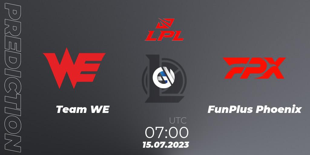 Team WE - FunPlus Phoenix: Maç tahminleri. 15.07.23, LoL, LPL Summer 2023 Regular Season