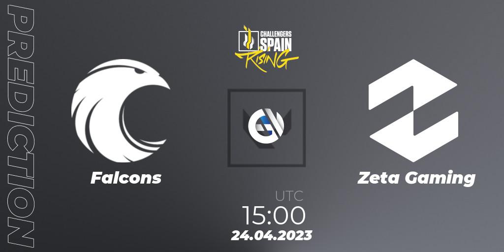 Falcons - Zeta Gaming: Maç tahminleri. 24.04.2023 at 15:00, VALORANT, VALORANT Challengers 2023 Spain: Rising Split 2