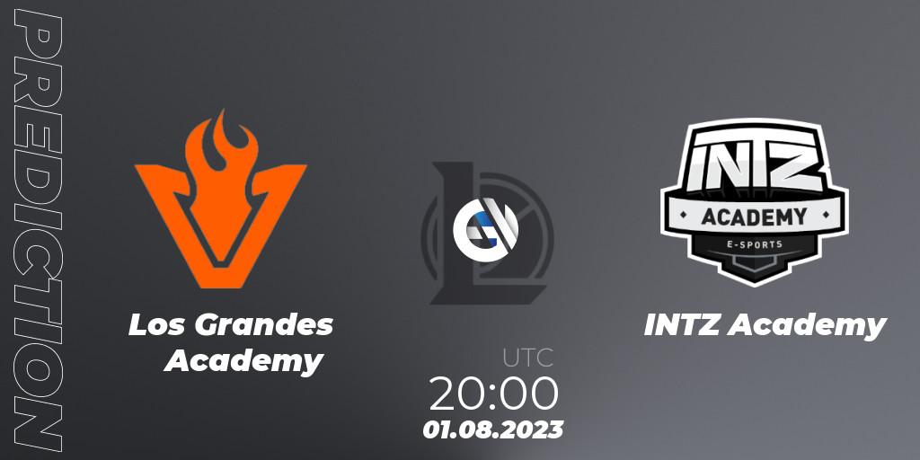 Los Grandes Academy - INTZ Academy: Maç tahminleri. 01.08.2023 at 20:00, LoL, CBLOL Academy Split 2 2023 - Group Stage