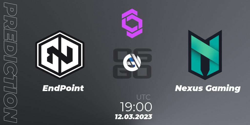 EndPoint - Nexus Gaming: Maç tahminleri. 12.03.2023 at 20:50, Counter-Strike (CS2), CCT West Europe Series #2