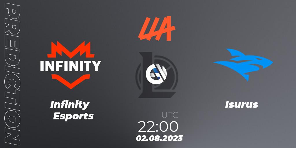 Infinity Esports - Isurus: Maç tahminleri. 02.08.23, LoL, LLA Closing 2023 - Playoffs