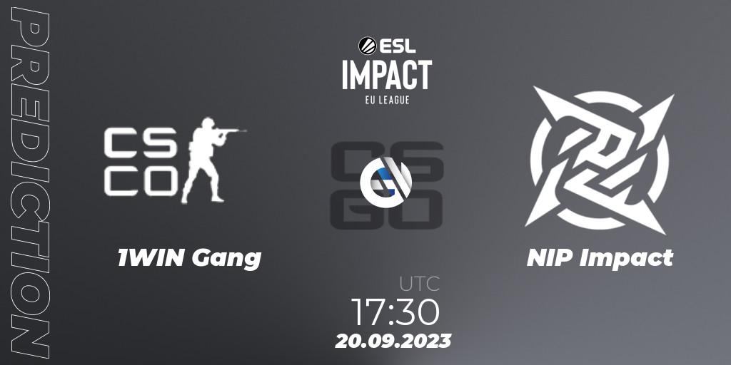 1WIN Gang - NIP Impact: Maç tahminleri. 20.09.2023 at 17:30, Counter-Strike (CS2), ESL Impact League Season 4: European Division