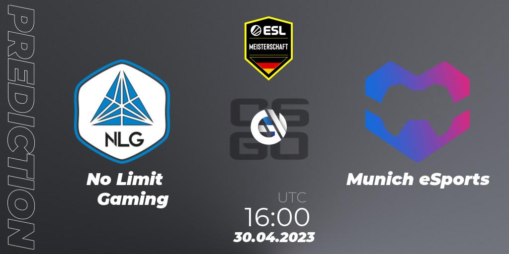 No Limit Gaming - Munich eSports: Maç tahminleri. 14.05.2023 at 18:30, Counter-Strike (CS2), ESL Meisterschaft: Spring 2023 - Division 2
